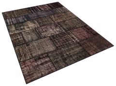 Tumbled Hand-Knotted Patchwork Rug - 160 x 230 cm - Colorful Rugs & Carpets, Wool Rectangular Rugs 