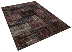 Tumbled Hand-Knotted Patchwork Rug - 160 x 230 cm - Colorful Rugs & Carpets, Wool Rectangular Rugs 