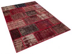 Patchwork Hand-Knotted Rug with Unique Beauty - 160 x 230 cm - Colorful Rugs & Carpets, Wool Rectangular Rugs 