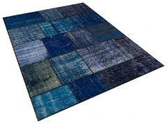 Tumbled Hand-Knotted Patchwork Rug - 160 x 230 cm - Colorful Rugs & Carpets, Wool Rectangular Rugs 