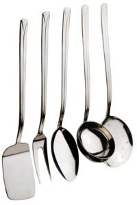 Plain Model Stainless Steel Serving Utensils, Set of 5