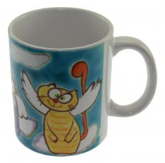 Angel Mother and Child Porcelain Mug Cup - 13x13 - Colorful MUGS, Porcelain MUGS