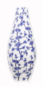 Porcelain Authentic Turkish Vase - 29x29 - Blue Vases & Jars