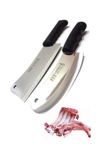 Surmene Meat Cleaver, Curved Cleaver Knife (Bone, Pita, Onion Cutter), Set of 2