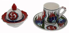 Ottoman Cup - 8x8 - Colorful Coffee Cups