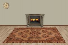 Vintage Hand Woven Rug - 270x175 - Colorful Area Rugs, Wool Decorative Area Rugs