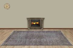 Vintage Hand Woven Rug - 242x138 - Colorful Area Rugs, Wool Decorative Area Rugs