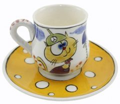 Animation Characters Coffee Cup - 8x8 - Yellow Coffee Cups