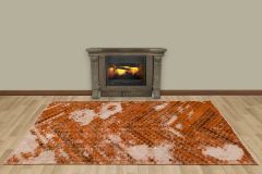 Vintage Hand Woven Rug - 249x146 – Orange Area Rugs