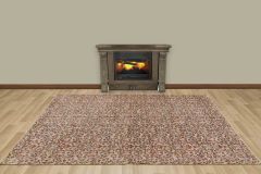 Vintage Hand Woven Rug - 256x145 - Green Area Rugs, Wool Decorative Area Rugs