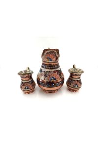 Traditional Handmade Copper Jug and Glass Set