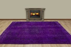 Vintage Hand Woven Rug - 300x194 - Purple Area Rugs, Wool Decorative Area Rugs