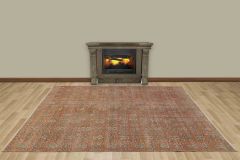 Vintage Hand Woven Rug - 263x185 - Colorful Area Rugs, Wool Decorative Area Rugs