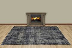 Vintage Hand Woven Rug - 255x155 - Grey Area Rugs, Wool Decorative Area Rugs