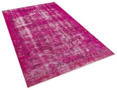 Vintage Hand Woven Rug - 245x156 - Purple Area Rugs, Wool Decorative Area Rugs