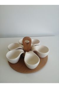 Dip - Sauce Bowl with Wooden Handle