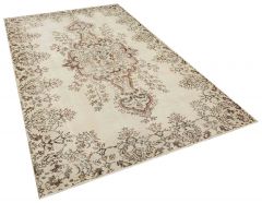 Vintage Hand Woven Rug - 266x160 - Brown Area Rugs, Wool Decorative Area Rugs