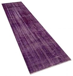 Vintage Hand Woven Rug - 323x80 - Purple Area Rugs, Wool Decorative Area Rugs