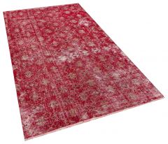 Unique Anatolian Vintage Tumbled Rug - 108 x 199 cm - Colorful Rugs & Carpets, Wool Rectangular Rugs 