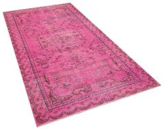 Special Vintage Tumbled Hand-Knotted Rug - 144 x 267 cm - Colorful Rugs & Carpets, Wool Rectangular Rugs