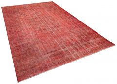 Tumbled Hand-Knotted Vintage Rug - 215 x 331 cm - Colorful Rugs & Carpets, Wool Rectangular Rugs 