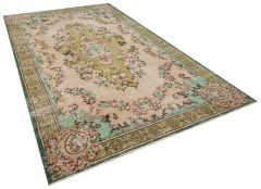 Vintage Tumbled Hand-Knotted Rug - 208 x 350 cm - Colorful Rugs & Carpets, Wool Rectangular Rugs 