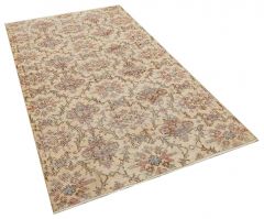 Vintage Hand-Knotted Rug with Unique Beauty - 123 x 214 cm - Colorful Rugs & Carpets, Wool Rectangular Rugs