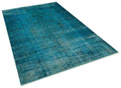 Special Vintage Tumbled Hand-Knotted Rug - 171 x 254 cm - Colorful Rugs & Carpets, Wool Rectangular Rugs 
