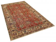 Vintage Rug with Unique Beauty - 146 x 251 cm - Colorful Rugs & Carpets, Wool Rectangular Rugs 