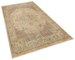 Special Vintage Tumbled Hand-Knotted Rug - 147 x 260 cm - Colorful Rugs & Carpets, Wool Rectangular Rugs 