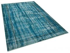 Special Vintage Tumbled Hand-Knotted Rug - 158 x 244 cm - Colorful Rugs & Carpets, Wool Rectangular Rugs 