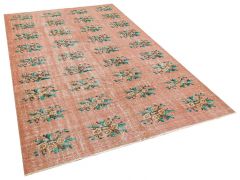 Vintage Tumbled Hand-Knotted Rug - 164 x 257 cm - Colorful Rugs & Carpets, Wool Rectangular Rugs 