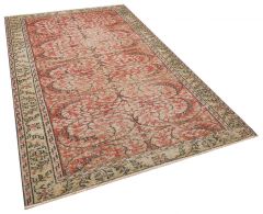 Unique Anatolian Vintage Tumbled Rug - 158 x 264 cm - Colorful Rugs & Carpets, Wool Rectangular Rugs 