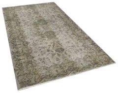 Vintage Tumbled Hand-Knotted Rug - 149 x 264 cm - Colorful Rugs & Carpets, Wool Rectangular Rugs 
