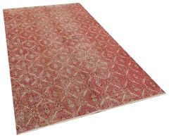 Real Hand-Knotted Vintage Tumbled Rug - 151 x 252 cm - Colorful Rugs & Carpets, Wool Rectangular Rugs 