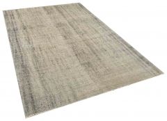 Real Hand-Knotted Vintage Tumbled Rug - 166 x 253 cm - Colorful Rugs & Carpets, Wool Rectangular Rugs 