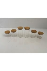 6-Piece Glass Spice Shaker Set, Spice Jar
