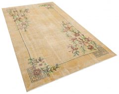 Unique Anatolian Vintage Tumbled Rug - 163 x 281 cm - Colorful Rugs & Carpets, Wool Rectangular Rugs 