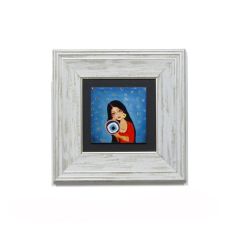 Authentic Amulet and Woman Painting - 23x23 - Colorful Wall Decors