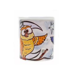 Porcelain Owl Censer, Oil Burner - 9x9 - Colorful Candle Centerpieces, Porcelain Candle Centerpieces | Loftry