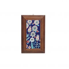 Wooden White Tulip Decor Tile Table 18x28 Cm - 18x18 - Blue DECORATIVE OBJECTS