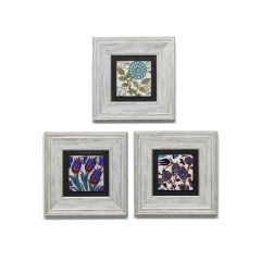 Authentic Flowers Painting Set - 23x23 - Colorful Wall Decors