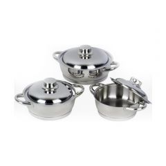 6 Piece Small Stainless Steel Saute Pan Set