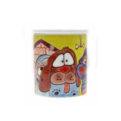 Porcelain Dogs Censer, Oil Burner - 9x9 - Colorful Candle Centerpieces, Porcelain Candle Centerpieces | Loftry