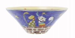Porcelain Cat Romance Bowl - 18x18 - Colorful Bowls
