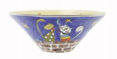 Porcelain Cat Romance Bowl - 18x18 - Colorful Bowls