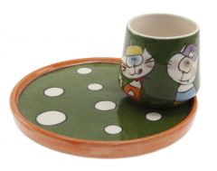 Lazy Crony Cat Decorated Cup Kunik - 14x14 - Colorful Coffee Cups