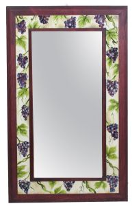 Grape Decor Wooden Decorative Mirror 50x70cm - 70x50 - Colorful WALL MIRRORS