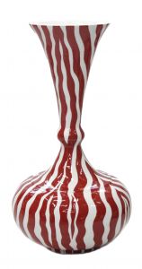 Red Line Decorated Decorative Iznik Vase - 40x40 - Red Vases & Jars