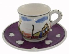 Fun Amore Model Single Coffee Cup - 8x8 - Colorful Coffee Cups